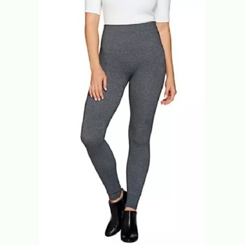 SPANX woman's plus size 2X Look at Me Now seamless compression gray leggings